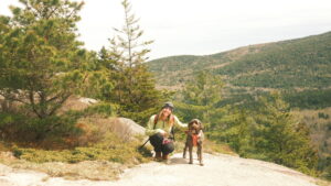 Photo 2 of Jules and Noodle on a hike