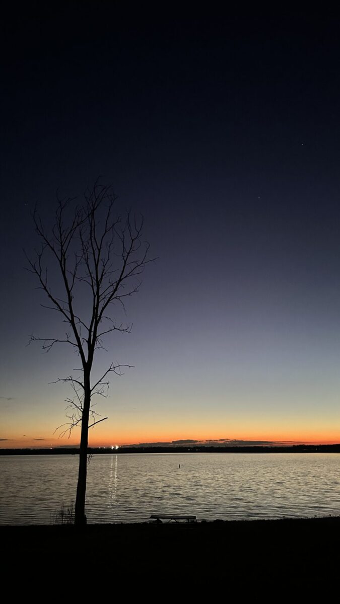 at night when the stars are out.