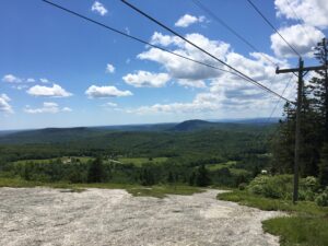 partway up the mountain