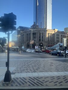 A view of the front of South Station