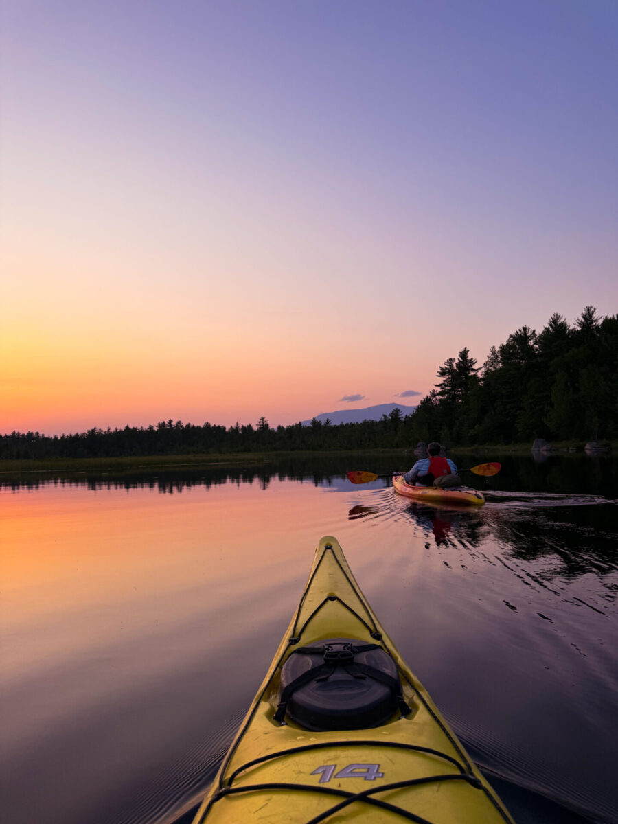 Paddling on Millinocket Lake