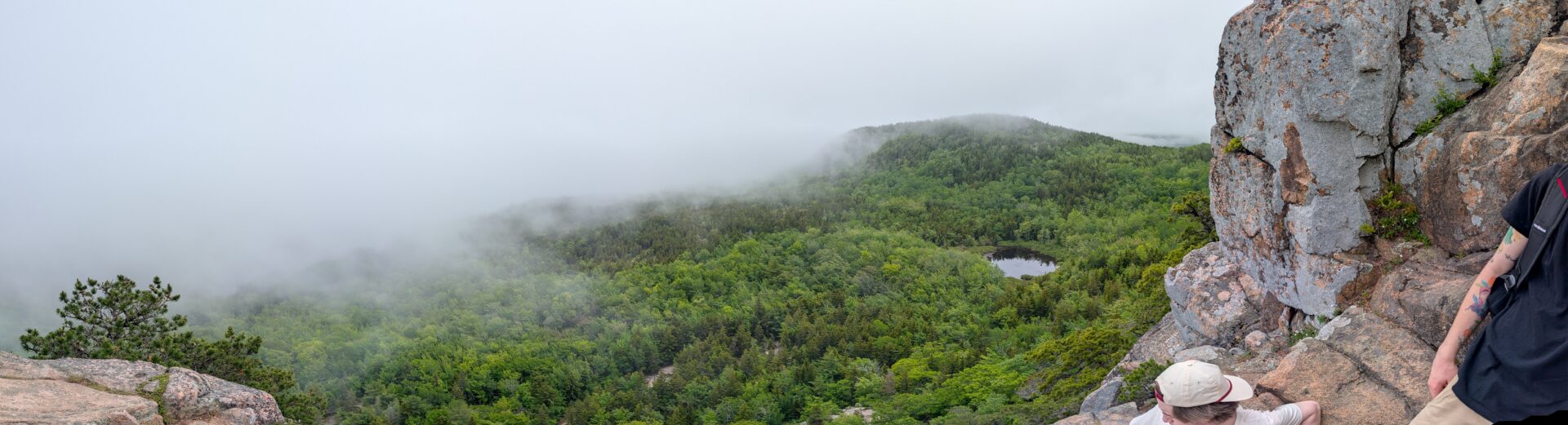 A panoramic lookout at the fog