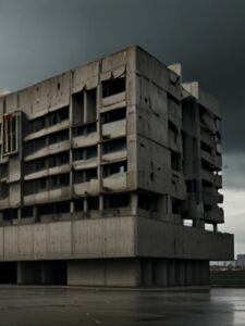 Default_Massive_featureless_Brutalist_Concrete_structure_in_a_0